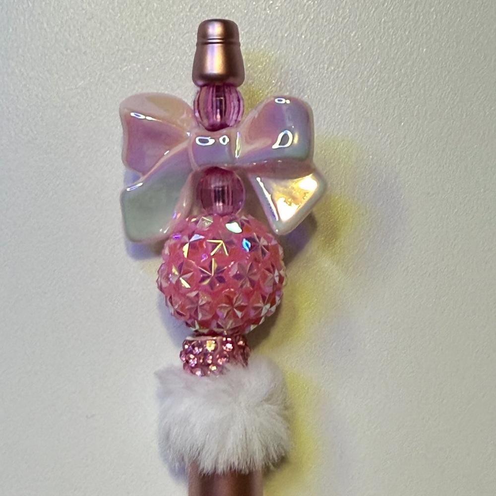 Handmade Beadable Bow Pen & Mystery Stickers